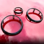 حلقه دور کیلومتر خودرو پژو 207 رنگ مشکی پیانویی بسته 3 عددی - تصویر 3