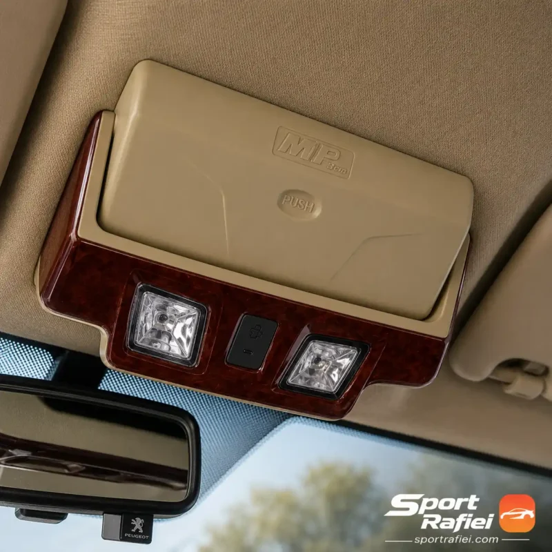 چراغ سقف MP Sport پژو با جای عینک (براق)