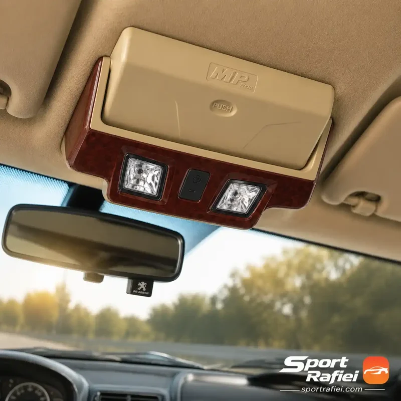 چراغ سقف MP Sport پژو با جای عینک (مات)