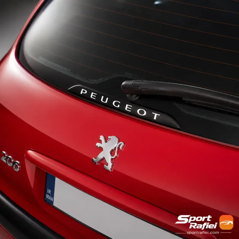 وردپلیت شیشه عقب 206 و 207 | لیبل برجسته هایگلس ضدخش طرح PEUGEOT - تصویر 2
