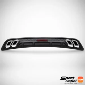 دیفیوزر طرح Benz دنا با سر اگزوز کرومی شیک و بدنه ABS مشکی برای خودرو دنا پلاس