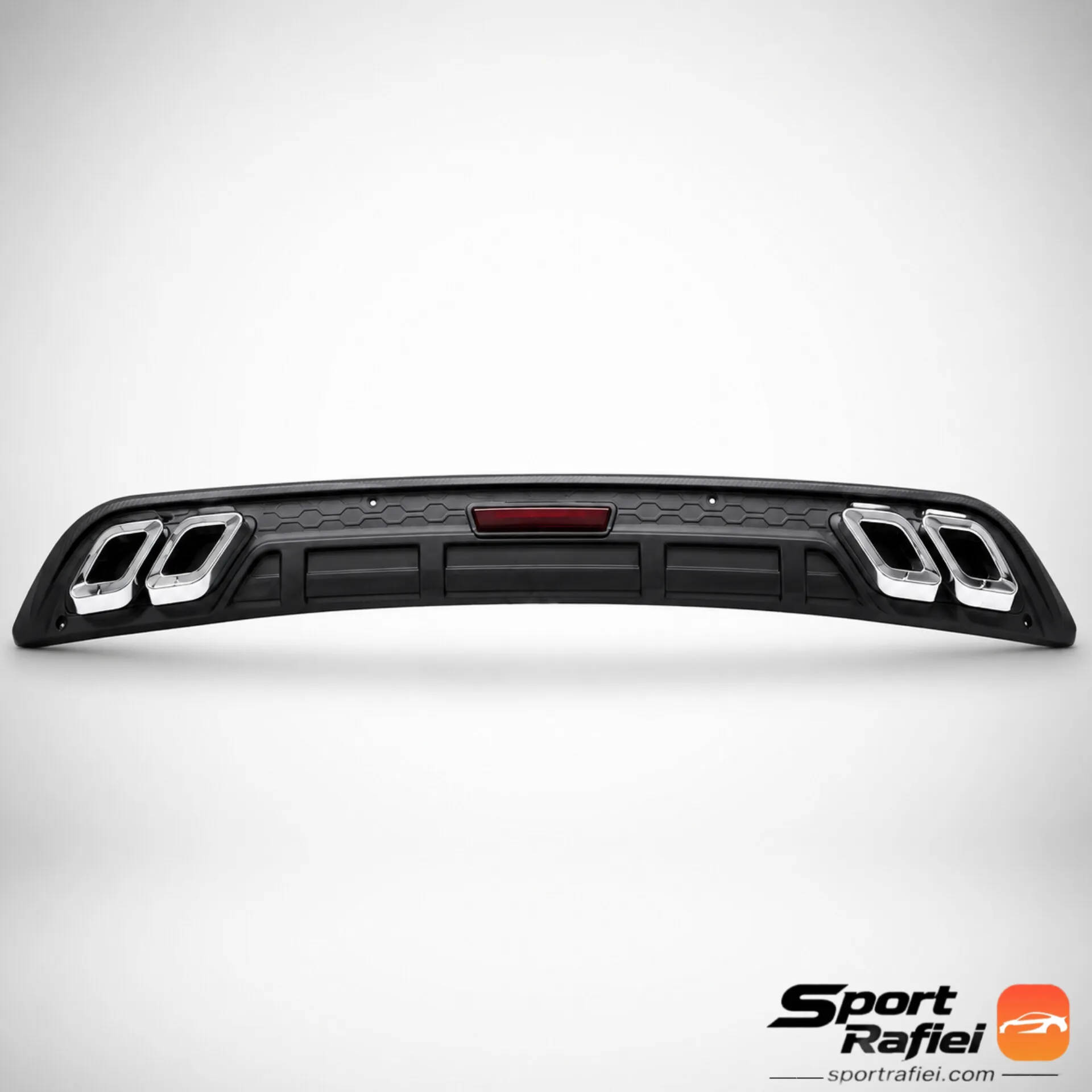 Sportrafiei-14050320454 دیفیوزر طرح Benz دنا با سر اگزوز کرومی شیک و بدنه ABS مشکی برای خودرو دنا پلاس